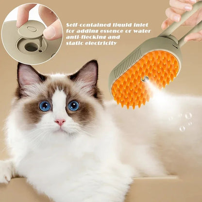 Pet Steam Brush Cat Dog Cleaning