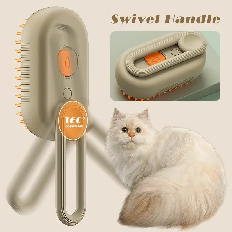 Pet Steam Brush Cat Dog Cleaning