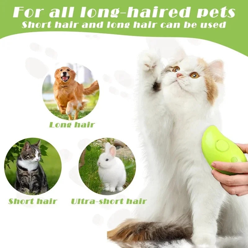 Pet Steam Brush Cat Dog Cleaning